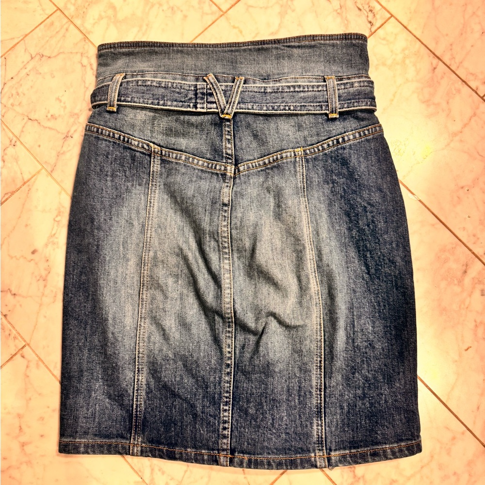Veronica Beard Denim Button-Front Skirt - Picture 2 of 2